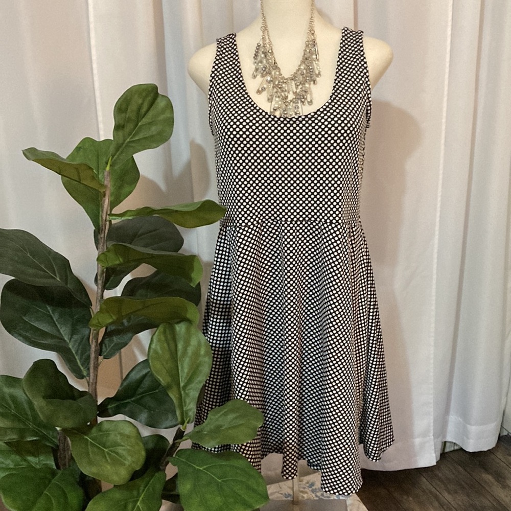 Cute polka dot skater a line dress